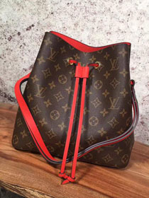 2018 louis vuittonoriginal monogram canvas bag neonoe M44020 red