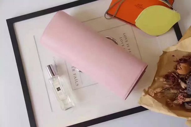 Hermes original calfskin handmade egee clutch E001 pink