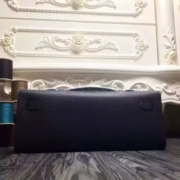 hermes original epsom leather kelly cut 31 clutch H031 black