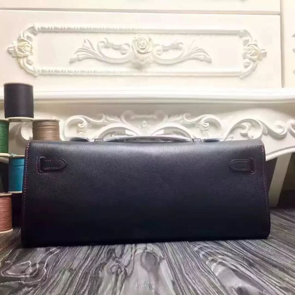 hermes original swfit leather kelly cut 31 clutch H032 black