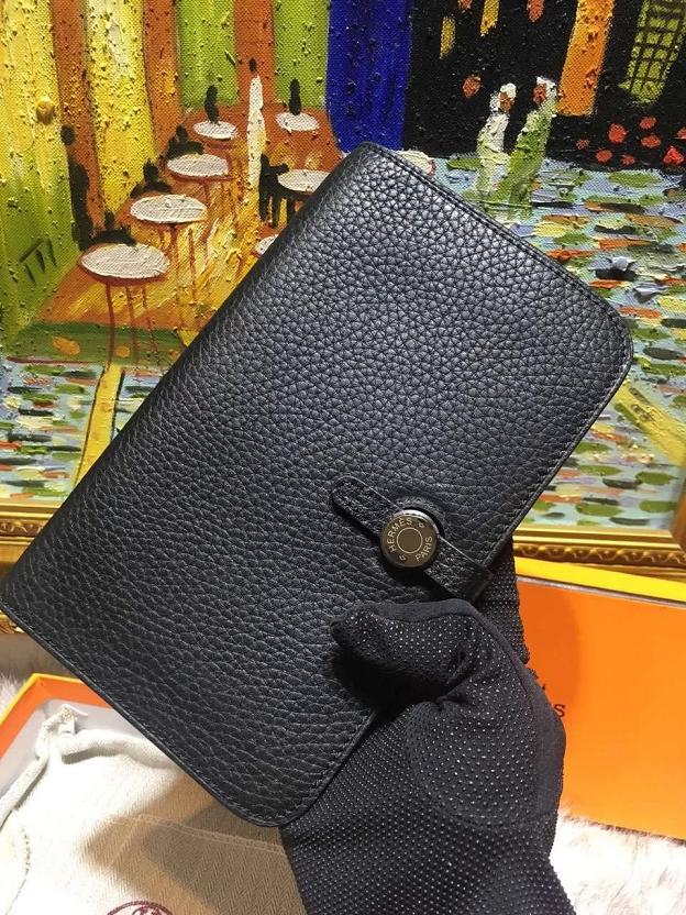 Hermes togo leather wallet A508 black