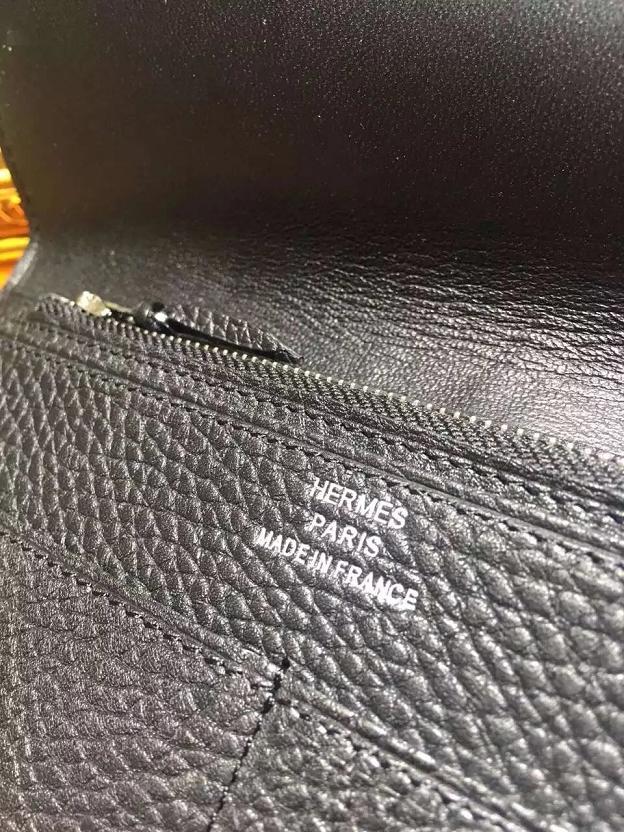 Hermes togo leather wallet A508 black