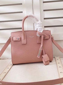 YSL original soft calfskin small sac de jour bag 466283 pink