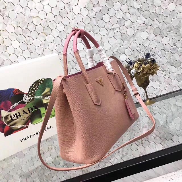 Prada saffiano lux tote original leather bag bn2756 pink