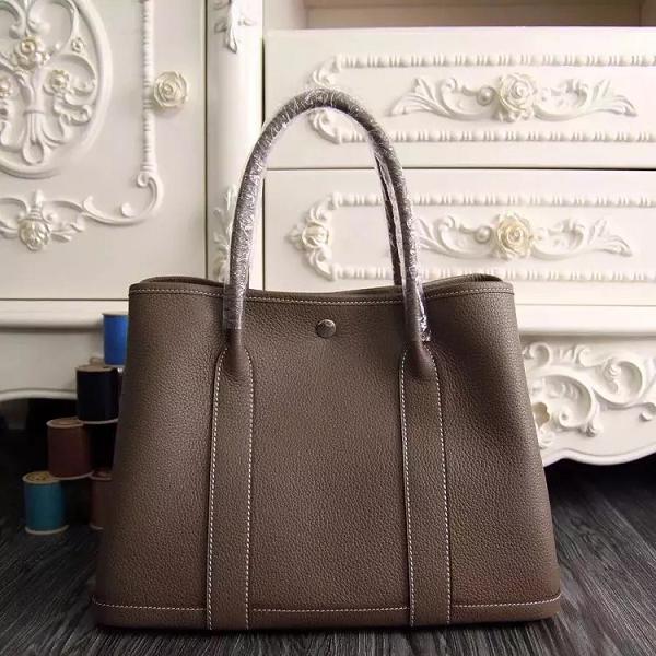 Hermes original calfskin garden party 30 bag G0030 brown