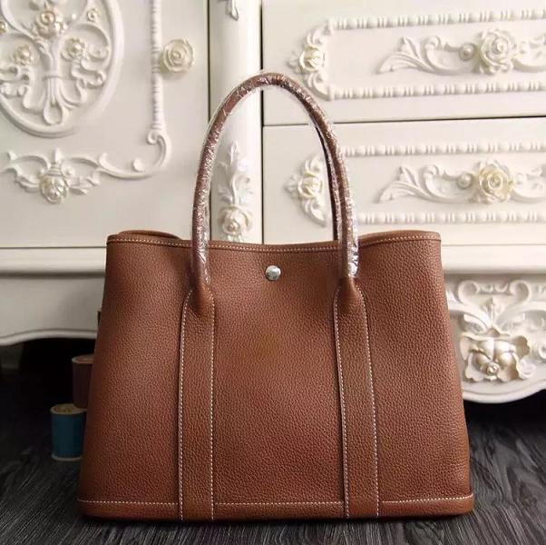 Hermes original calfskin garden party 30 bag G0030 coffee