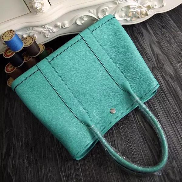 Hermes original calfskin garden party 30 bag G0030 cyan