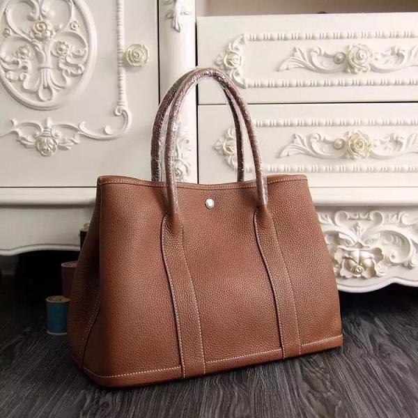 Hermes original calfskin garden party 36 bag G0360 coffee