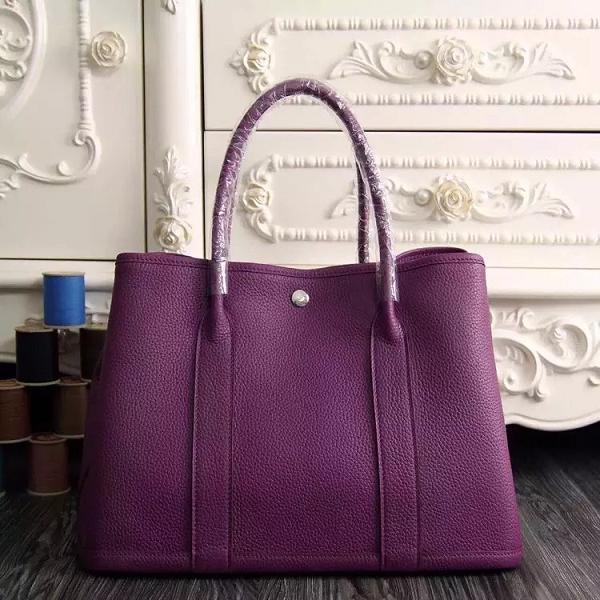 Hermes original calfskin garden party 36 bag G0360 purple