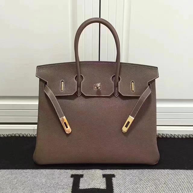 Hermes imported togo leather birkin 35 bag H0035 light brown