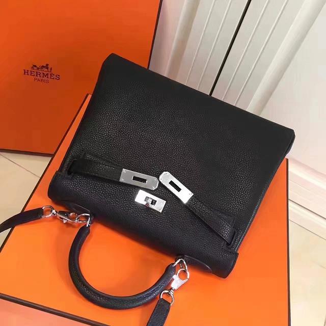 Hermes imported togo leather kelly 32 bag K0032 black
