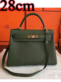 Hermes original togo leather kelly 28 bag K28 Olive