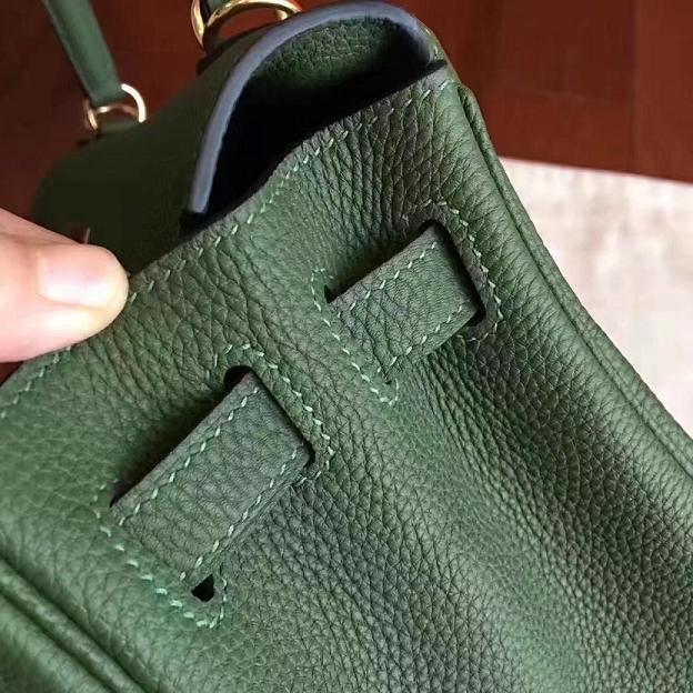 Hermes original togo leather kelly 28 bag K28 Olive