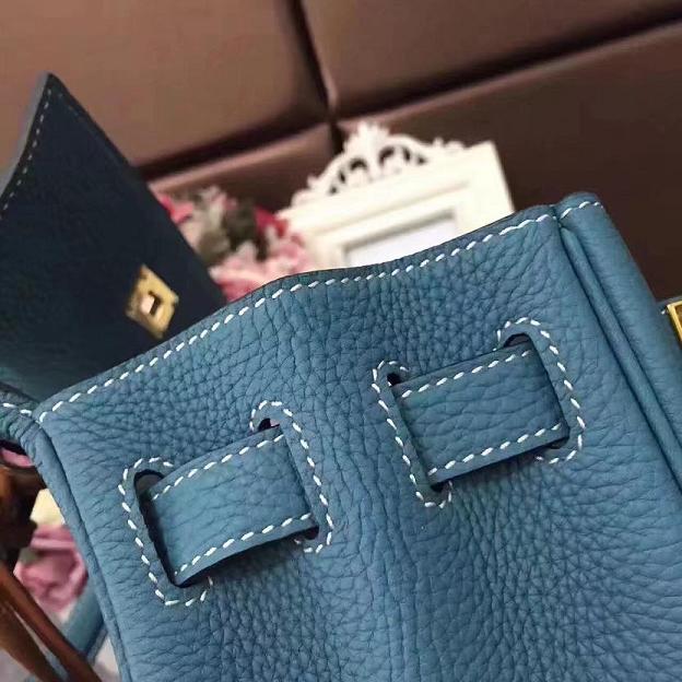 Hermes original togo leather kelly 28 bag K28 blue