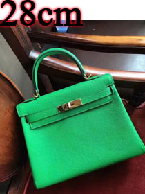 Hermes original togo leather kelly 28 bag K28 green