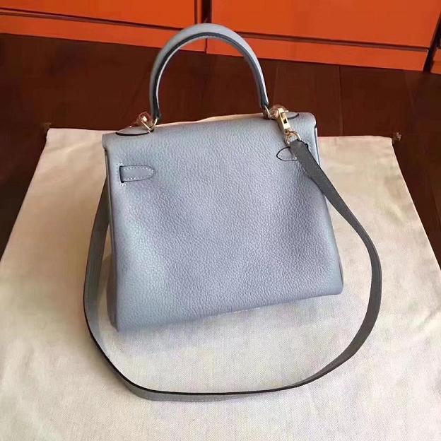 Hermes original togo leather kelly 28 bag K28 light blue