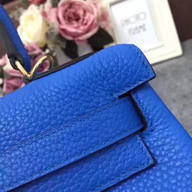 Hermes original togo leather kelly 28 bag K28 royal blue