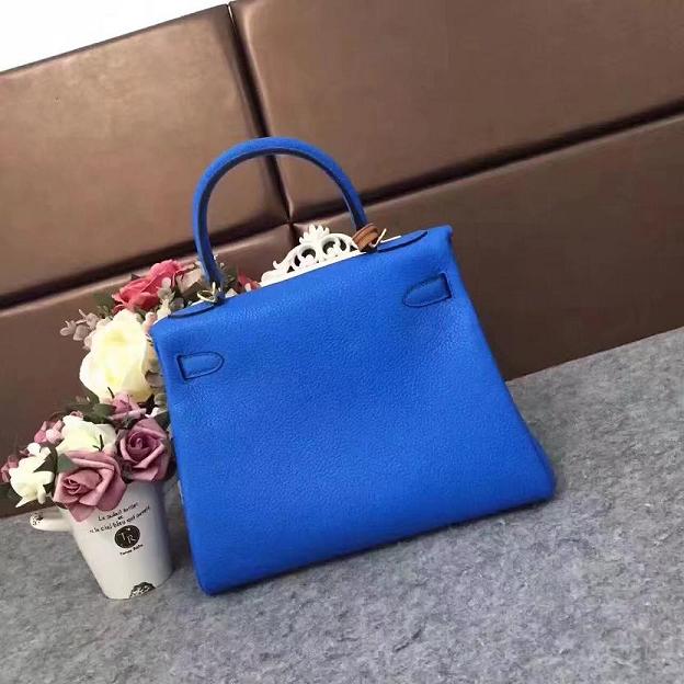 Hermes original togo leather kelly 28 bag K28 royal blue