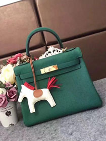 Hermes original togo leather kelly 32 bag K32 green