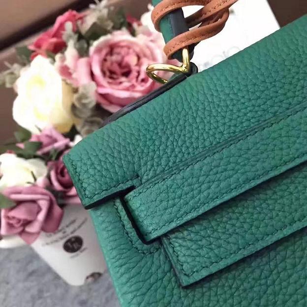 Hermes original togo leather kelly 32 bag K32 green