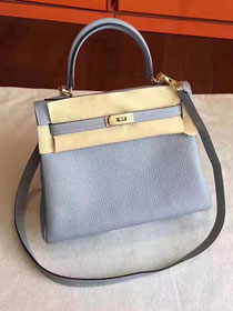 Hermes original togo leather kelly 32 bag K32 light blue