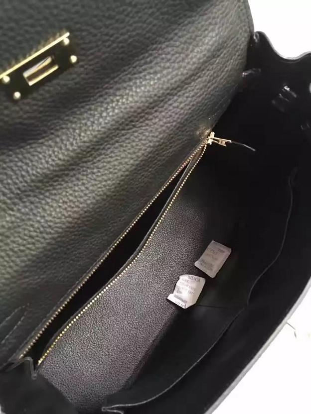 Hermes togo leather kelly 28 bag K028 black