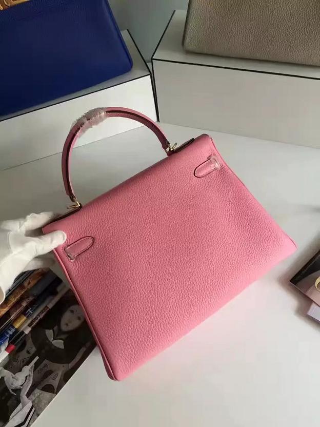 Hermes togo leather kelly 28 bag K028 pink