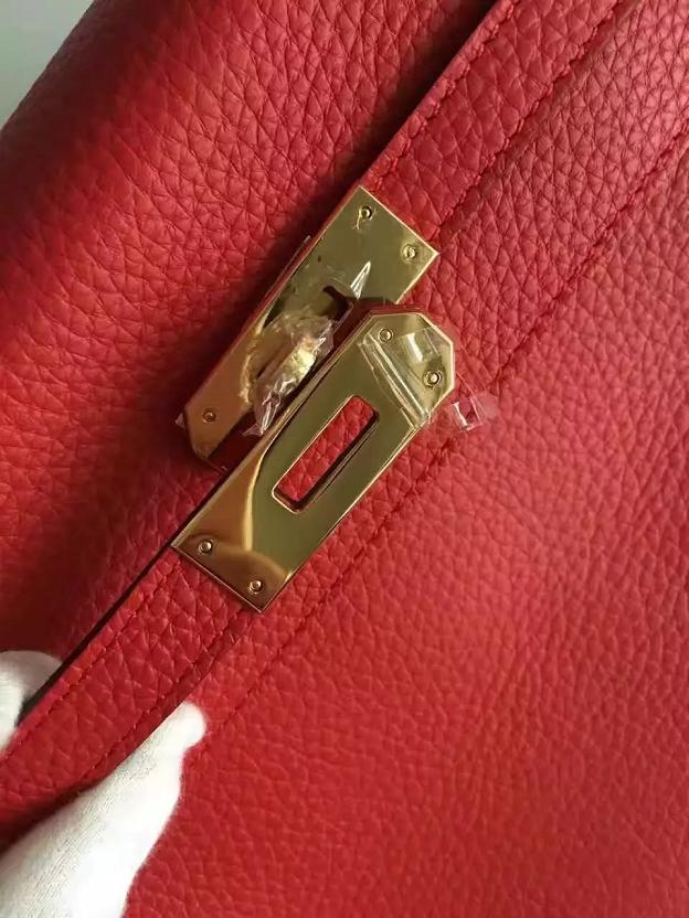 Hermes togo leather kelly 28 bag K028 red