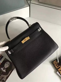 Hermes togo leather kelly 32 bag K032 black