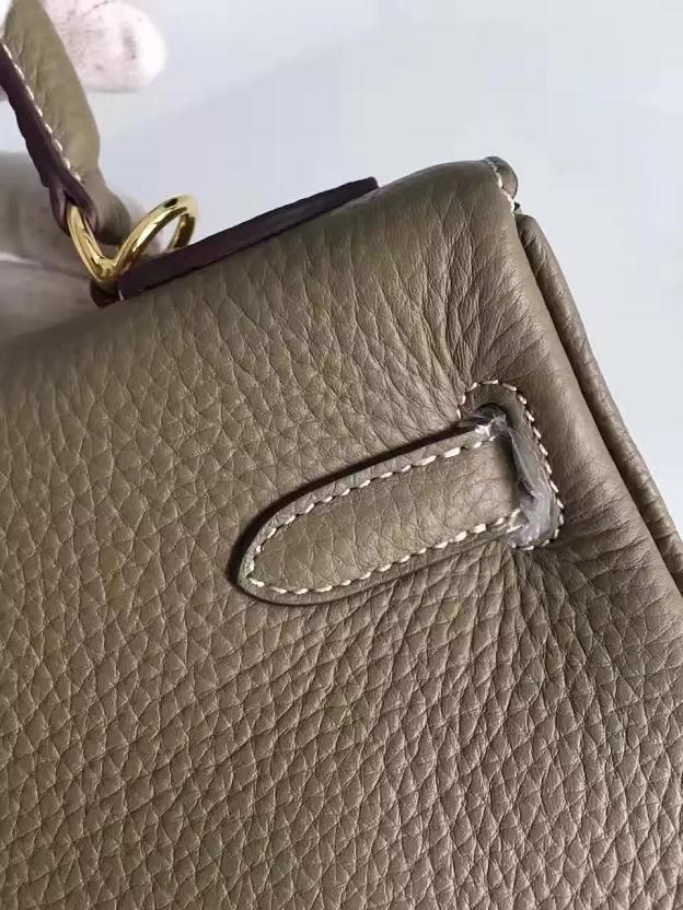 Hermes togo leather kelly 32 bag K032 khaki