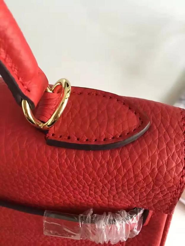 Hermes togo leather kelly 32 bag K032 red