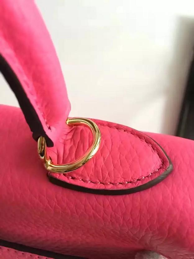 Hermes togo leather kelly 32 bag K032 rose red