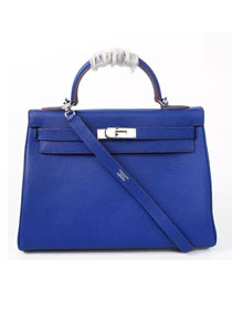 Hermes togo leather kelly 32 bag K032 royal blue