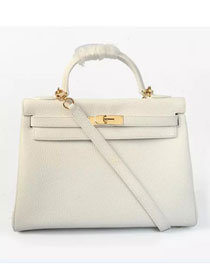 Hermes togo leather kelly 32 bag K032 white