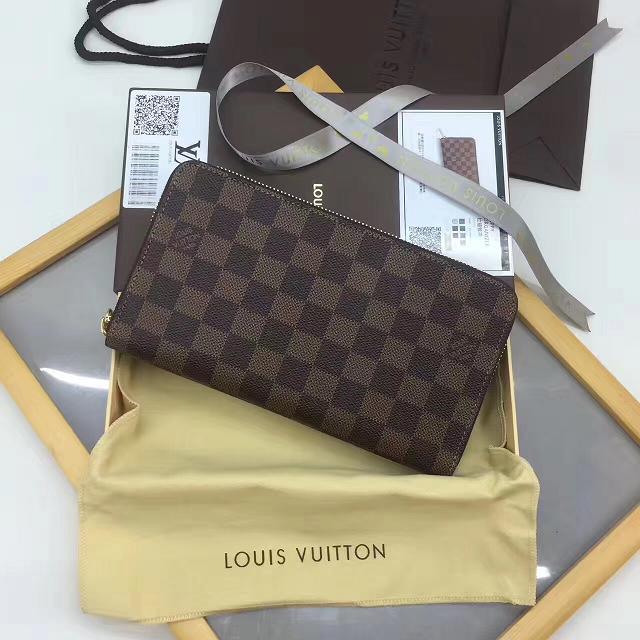 Louis Vuitton top origial damier ebene zippy organiser wallet N60003