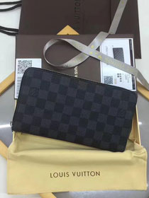 Louis Vuitton top origial damier graphite zippy organiser wallet N63077