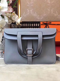 Hermes original togo leather halzan 31 bag H031 light blue