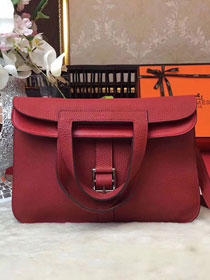 Hermes original togo leather halzan 31 bag H031 red