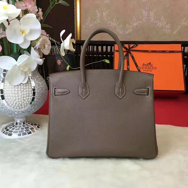 Hermes original epsom leather birkin 25 bag H25 gray