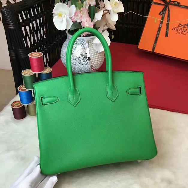 Hermes original epsom leather birkin 25 bag H25 green