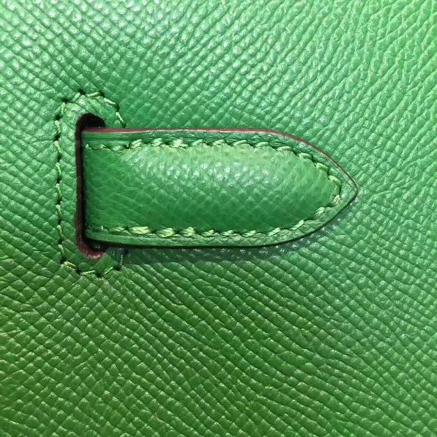 Hermes original epsom leather birkin 25 bag H25 green