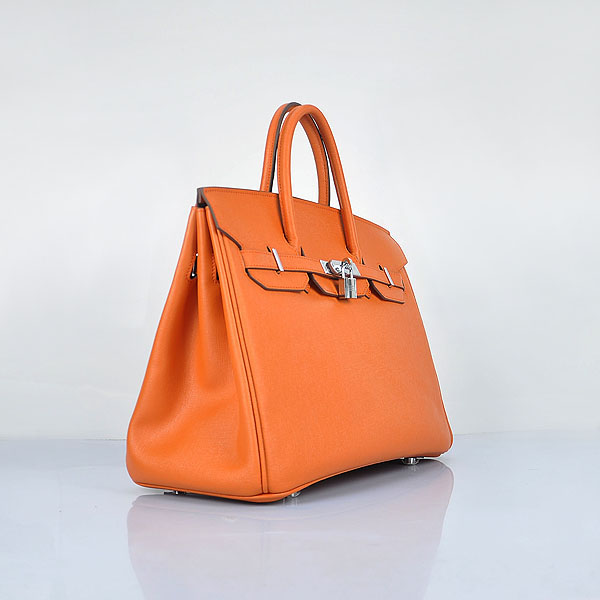 Hermes original epsom leather birkin 25 bag H25 orange