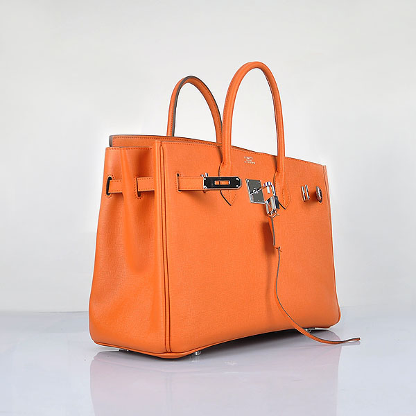 Hermes original epsom leather birkin 25 bag H25 orange