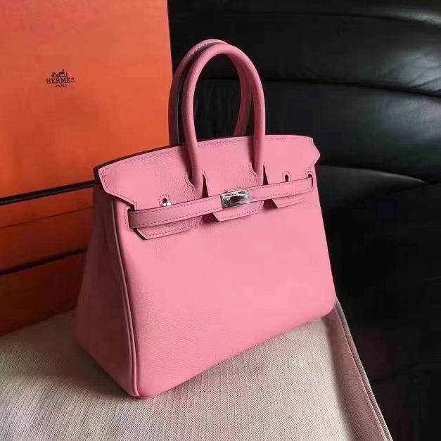 Hermes original epsom leather birkin 25 bag H25 pink
