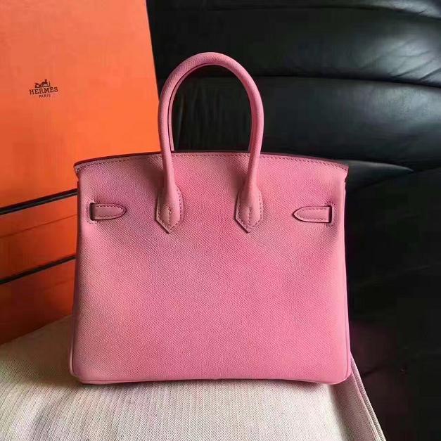 Hermes original epsom leather birkin 25 bag H25 pink