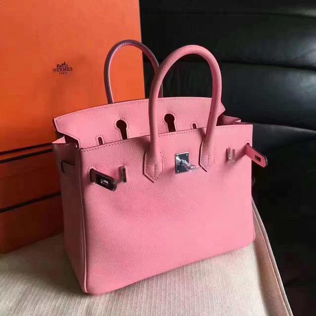 Hermes original epsom leather birkin 25 bag H25 pink