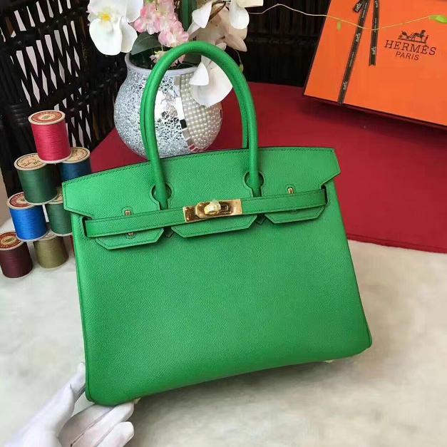 Hermes original epsom leather birkin 30 bag H30 green