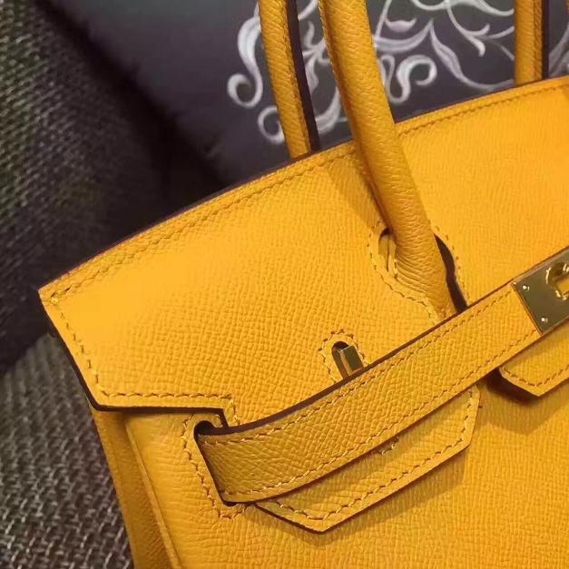 Hermes original epsom leather birkin 30 bag H30 yellow