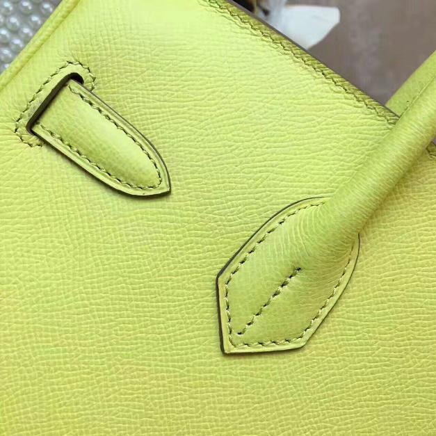 Hermes original epsom leather birkin 35 bag H35-3 lemon yellow