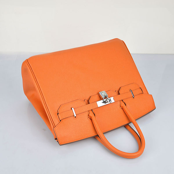 Hermes original epsom leather birkin 35 bag H35-3 orange